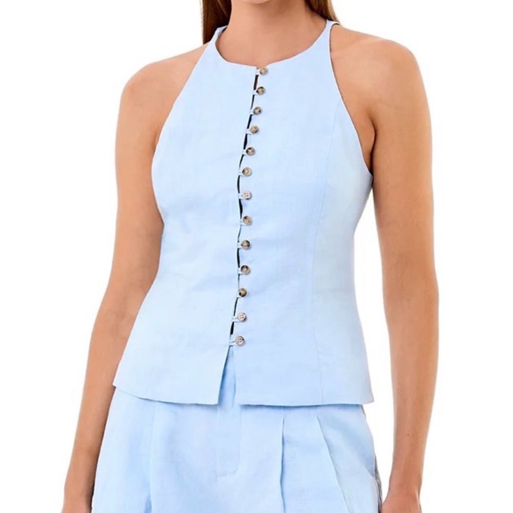 NWT NICHOLAS THE LABEL Sky Blue Sancia Top in sz. 2 - Picture 3 of 16